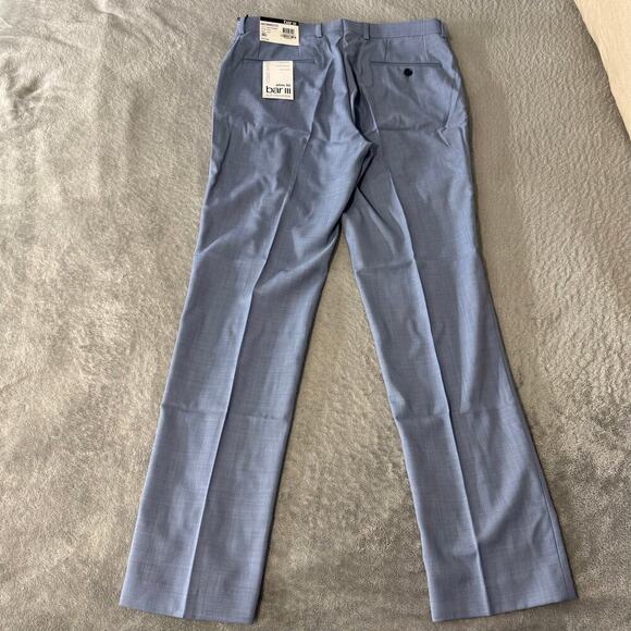 Bar lll Men’s Powerstretch Slim Fit Suit Dress Flat Front Pants, Blue, 32x32 - Picture 2 of 9